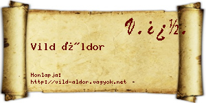 Vild Áldor névjegykártya